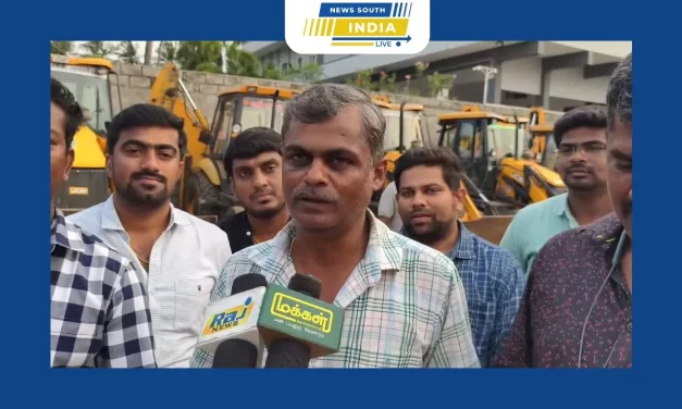 திருப்பூர் மாவட்டத்தில் ஜே.சி.பி. உரிமையாளா்கள் வேலை நிறுத்த போராட்டம் கட்டுமானப் பணிகள் பாதிக்க வாய்ப்பு