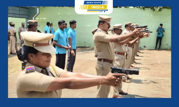 கோவையில் போலீசாருக்கு துப்பாக்கி சுடுதல் போட்டி.