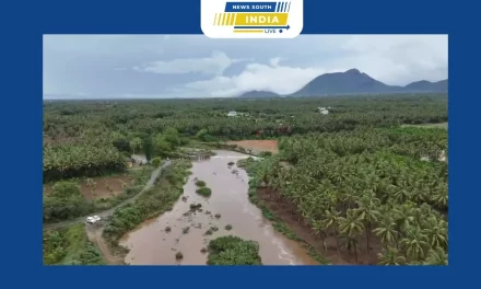 கோவை சித்திரைச்சாவடி அணையில் கரைபுரண்டு ஓடும் நொய்யல் ஆறு – டிரோன் காட்சிகள்.