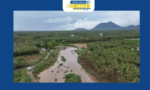 கோவை சித்திரைச்சாவடி அணையில் கரைபுரண்டு ஓடும் நொய்யல் ஆறு – டிரோன் காட்சிகள்.