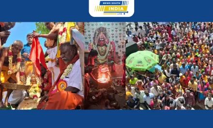 உளுந்தூர்பேட்டை ஸ்ரீ புத்து மாரியம்மன் கோயில் மகா கும்பாபிஷேகம் நூற்றுக்கணக்கான பக்தர்கள் கலந்து கொண்டு வழிபட்டனர்.