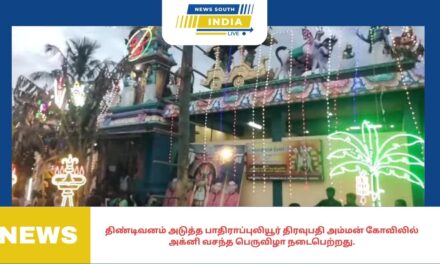 திண்டிவனம் அடுத்த பாதிராப்புலியூர் திரவுபதி அம்மன் கோவிலில் அக்னி வசந்த பெருவிழா நடைபெற்றது