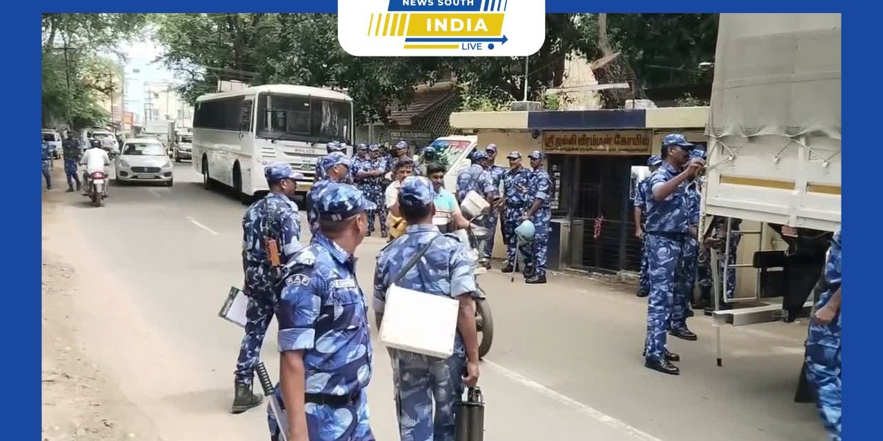 ஆனைமலையை அடுத்த கோட்டூர் கோட்டூர் காவல் நிலையத்திற்கு உட்பட்ட பகுதிகளில் திடீர் ஆய்வு மேற்கொண்ட மத்திய அதிவிரைவு படை