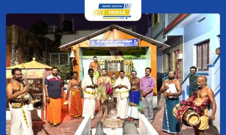 குமரி மாவட்டம் குமரிமுனை கடற்கரையில் அமைந்துள்ள குமரி பகவதி அம்மன் கோயிலில் ஆடி மாத நிறை புத்தரிசி பூஜை