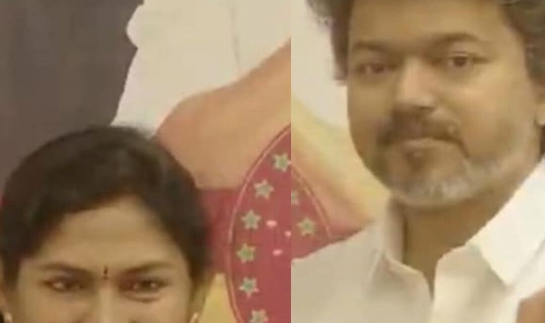 விஜய் முன்னிலையில் தமிழக வெற்றிக் கழகத்தில் இணைந்தார் அதிமுக முன்னாள் எம்.பி. சத்தியபாமா.